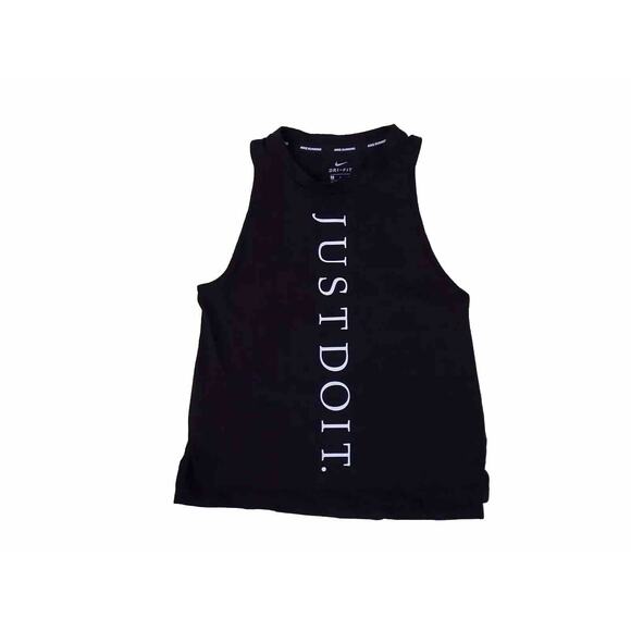 Nike Dri Fit running top athletic shirt tank black size Small - Picture 1 of 6